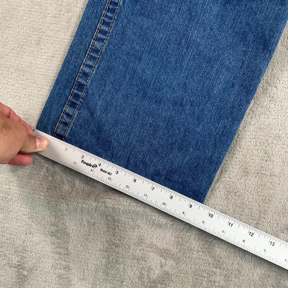True‎ Religion Embroidered Flap Pockets Thick Stitch Men 36x33 Blue Made in USA